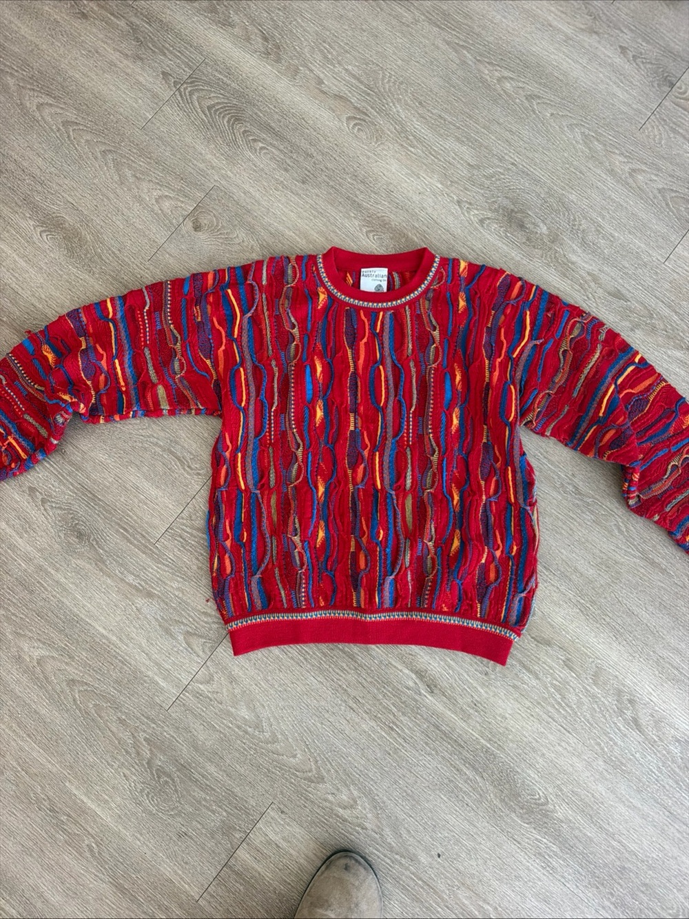RARE Purely Australian Clothing Co Men’s M Wool Knit Crewneck Multicolor Sweater